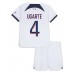 Günstige Paris Saint-Germain Manuel Ugarte #4 Babykleidung Auswärts Fussballtrikot Kinder 2023-24 Kurzarm (+ kurze hosen)